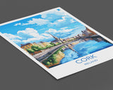 Cork Poster, Travel Print of Cork, Ireland, Cork Gift, Travel Gift NQ Media Designs