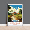 Battambang Travel Print, Travel Poster of Battambang, Cambodia, Battambang Gift, Cambodia Gift, Wall Art Print