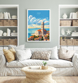 Zada Travel Print, Travel Poster of Zada, Croatia, Zada Art, Croatia Gift, Zada Gift, Croatia Wall Art Print NQ Media Designs