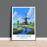 Gelderland Travel Poster, Travel Print of Gelderland, Netherlands, Dutch Art, Gelderland Gift, Wall Art Print NQ Media Designs