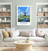 Gelderland Travel Poster, Travel Print of Gelderland, Netherlands, Dutch Art, Gelderland Gift, Wall Art Print NQ Media Designs