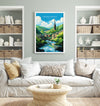 Hebden Bridge Travel Print, Travel Poster of Hebden Bridge, Hebden Bridge, Hebden Bridge Gift, Yorkshire Art,