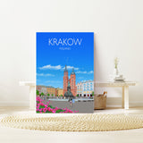 Krakow Travel Print, Travel Poster of Krakow, Poland, Krakow Gift, Poland Wall Art NQ Media Designs
