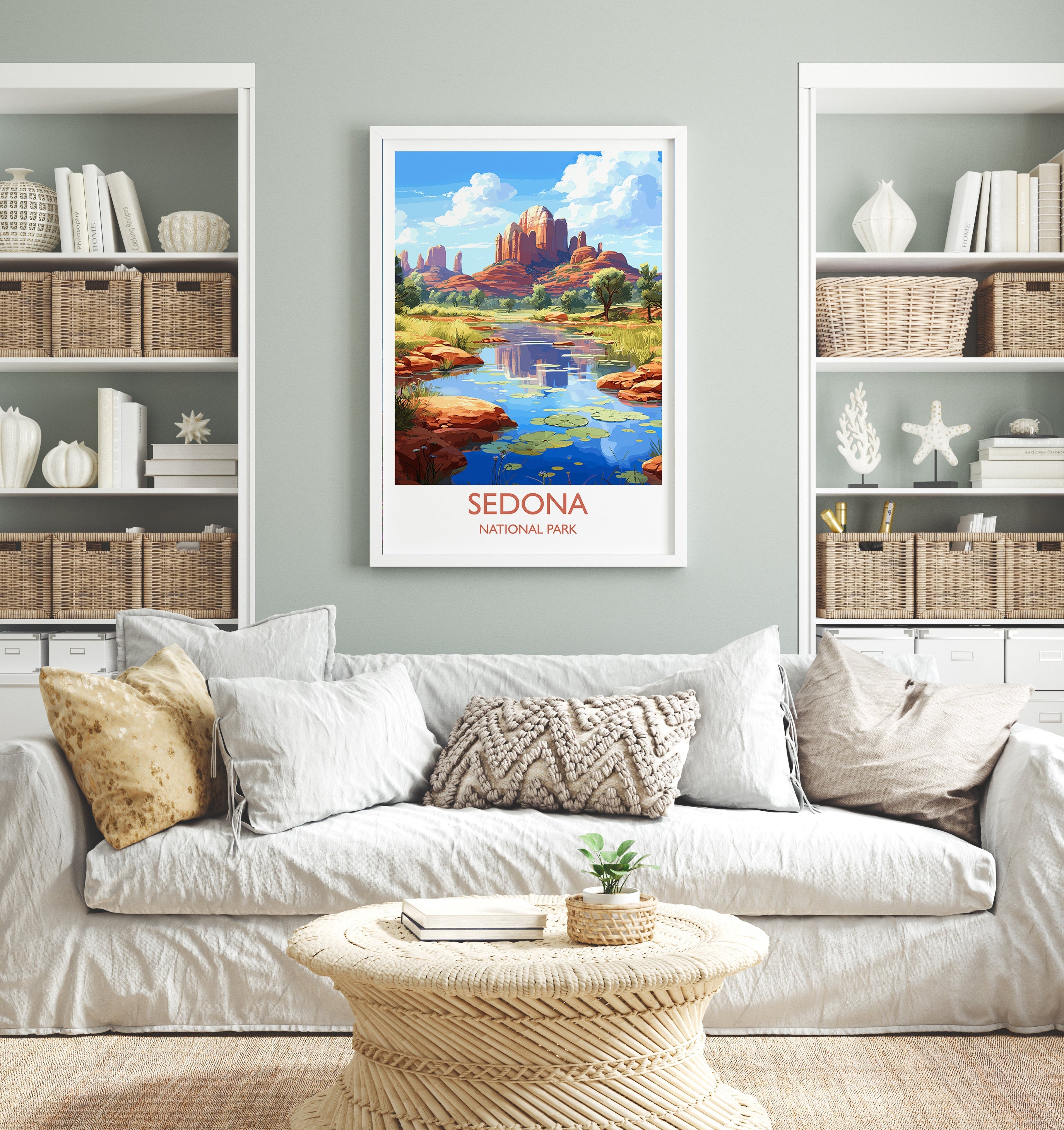 Sedona Poster, Travel Print of Sedona National Park, Arizona, USA, Sedona Travel Gift NQ Media Designs