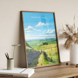 Hadrians Wall Print, Travel Poster of Hadrians Wall , Northumberland, Hadrians Wall Gift, Northumberland Art, NQ Media Designs