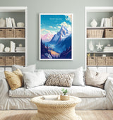 Mont Blanc Print, Travel Poster of Mont Blanc, Mont Blanc Gift, Alps Art, Mount Blanc Gift, Wall Art Print NQ Media Designs