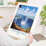 Victoria Falls Print, Travel Poster of Victoria Falls, Zimbabwe, Africa, Travel Gift NQ Media Designs