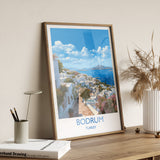 Bodrum Travel Print, Travel Poster of Bodrum, Turkey Poster, Bodrum Gift, Bodrum Art, Turkey Art NQ Media Designs