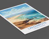 Lanzarote Travel Print, Travel Poster of Lanzarote , Canary Islands, Lanzarote Gift, Wall Art Print NQ Media Designs
