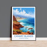 Canary Islands Travel Print, Travel Poster of Canary Islands , Canary Islands Gift, Wall Art Print NQ Media Designs