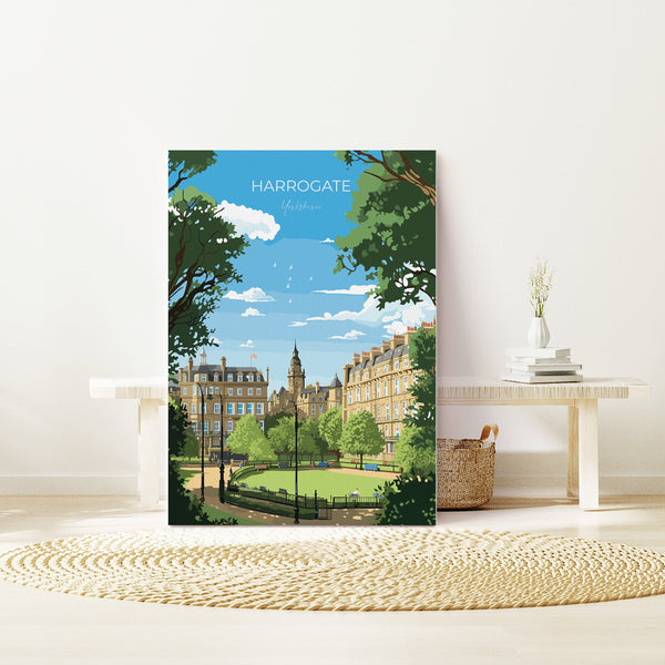 Harrogate Travel Poster, Travel Print of Harrogate, Harrogate, Harrogate Gift, Yorkshire Art,