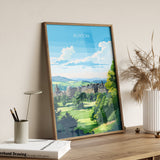 Buxton Travel Poster, Travel Print of Buxton, Buxton, Buxton Gift, Derbyshire Art NQ Media Designs