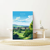Buxton Travel Poster, Travel Print of Buxton, Buxton, Buxton Gift, Derbyshire Art NQ Media Designs