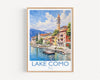 Lake Como Poster, Travel Print of Lake Como, Italy, Venice Gift, Travel Watercolour Gift NQ Media Designs