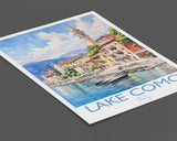 Lake Como Poster, Travel Print of Lake Como, Italy, Venice Gift, Travel Watercolour Gift NQ Media Designs