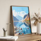 Wastwater Travel Print, Wastwater Travel Poster, England, Cumbria Art, Wastwater Gift, Lake District, Wall Art Print NQ Media Designs
