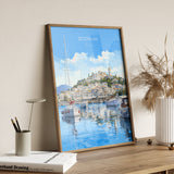 Bodrum Travel Poster, Travel Print of Bodrum, Turkey Poster, Bodrum Gift, Bodrum Art, Turkey Art NQ Media Designs