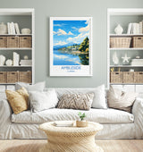 Ambleside Travel Poster, Ambleside Travel Print, England, Cumbria Art, Ambleside Gift, Lake District, Wall Art Print NQ Media Designs