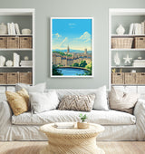 Bath Travel Print, Travel Poster of Bath, England, Cotswolds Art, Bath Gift, Wall Art Print NQ Media Designs