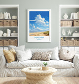 Heacham Beach Travel Print, Travel Poster of Heacham, Norfolk Gift, England, Norfolk Art, Heacham Beach Gift, Wall Art Print NQ Media Designs