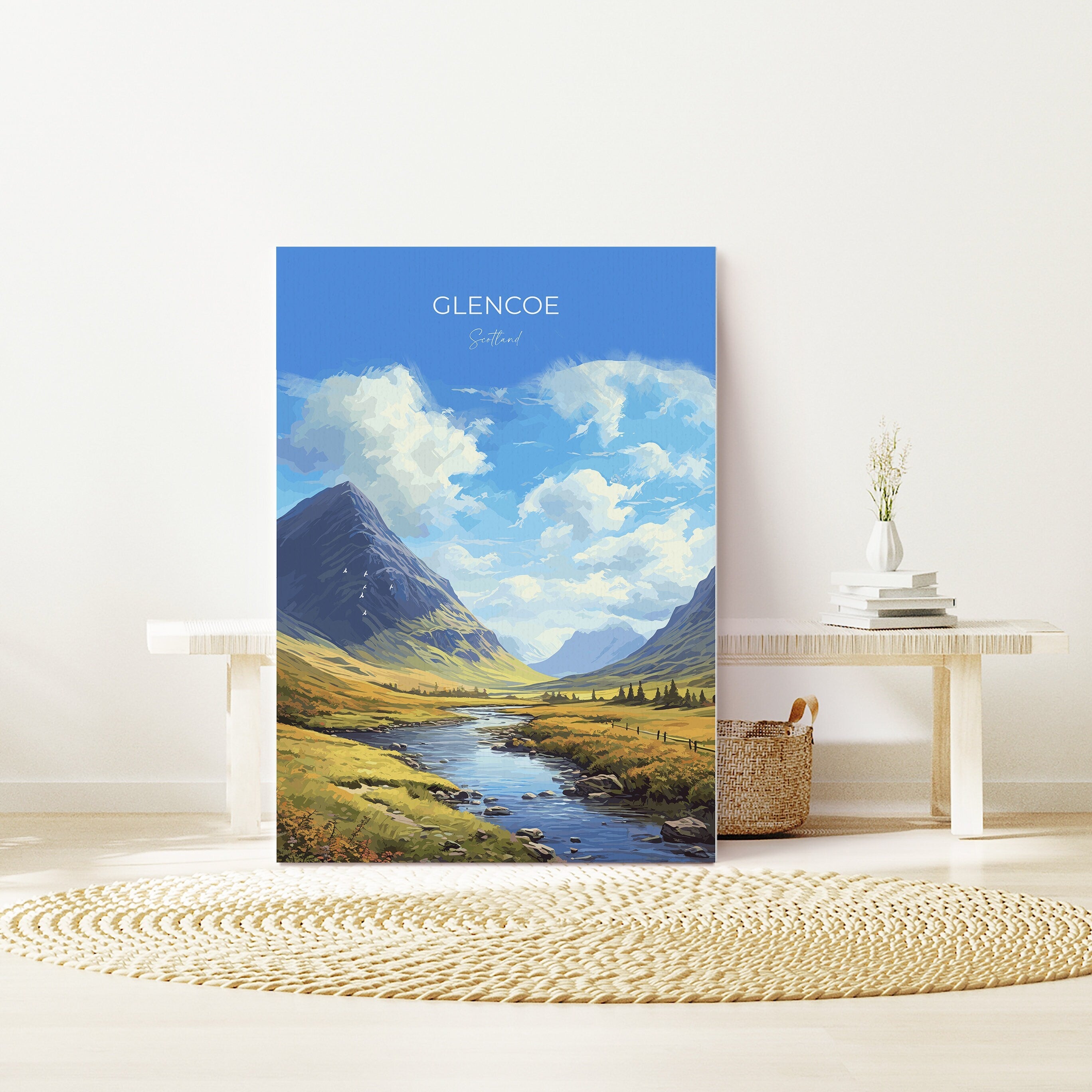 Glencoe Poster, Travel Print of Glencoe, Highlands Gift, Scotland, Highlands Art, Glencoe Gift, Wall Art Print NQ Media Designs