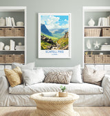 Scafell Pike Travel Print, Scafell Pike Travel Poster, England, Cumbria Art, Scafell Pike Gift, Lake District, Wall Art Print NQ Media Designs