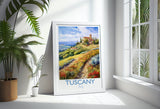 Tuscany Watercolour Print, Travel Poster of Tuscany, Italy, Tuscany Gift, Travel Watercolour Gift NQ Media Designs