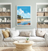 Holkham Beach Travel Print, Travel Poster of Holkham Beach, Norfolk, England, Norfolk Art, Norfolk Gift, Wall Art Print NQ Media Designs