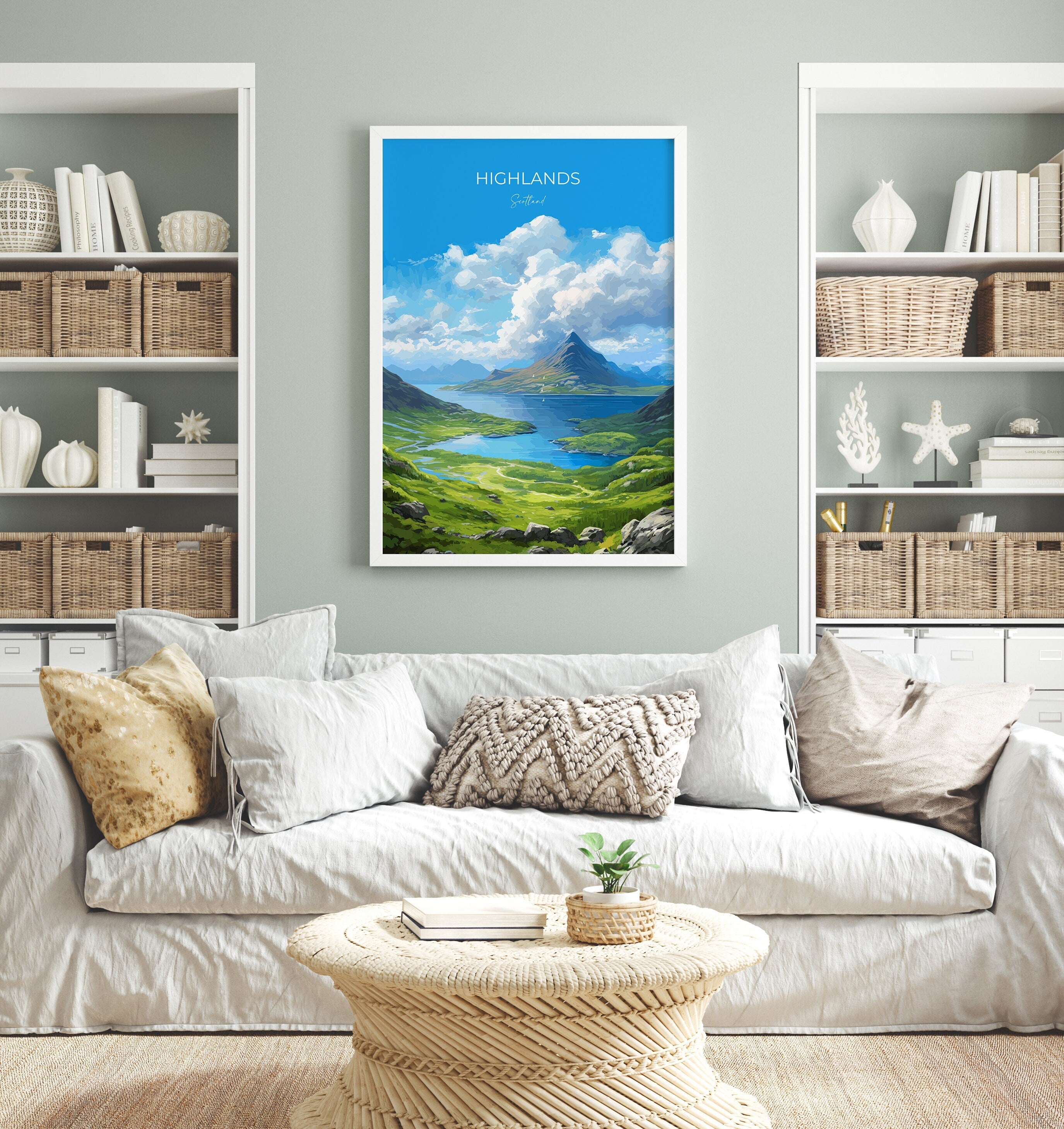 Highlands Print, Travel Poster of Highlands, Highlands Gift, Scotland, Highlands Art, Glencoe Gift, Wall Art Print NQ Media Designs