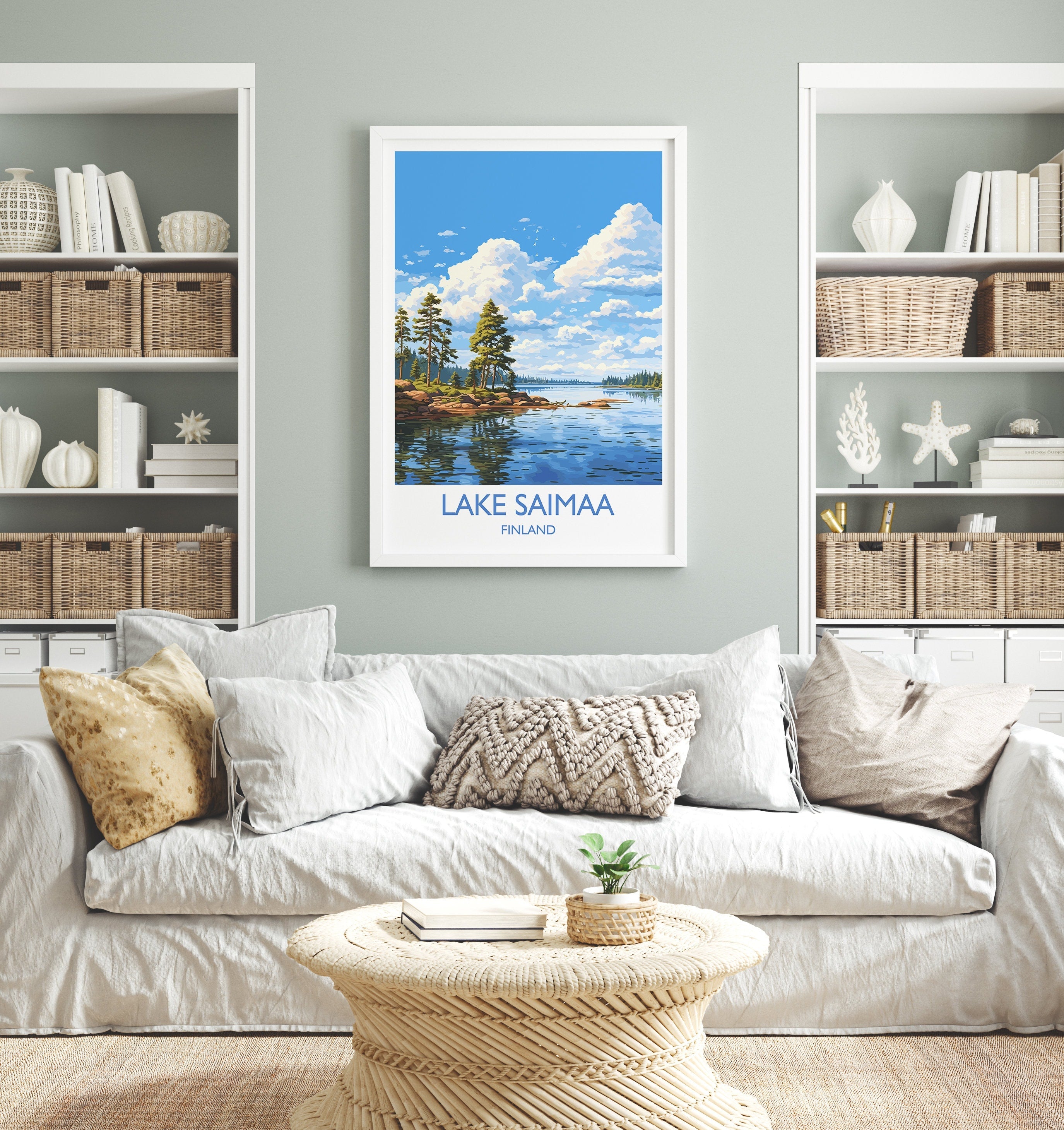 Lake Saimaa Travel Print, Lake Saimaa Travel Poster, Finland, Finland Art, Lake Saimaa Gift, Wall Art Print NQ Media Designs