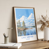 Lake Saimaa Travel Print, Lake Saimaa Travel Poster, Finland, Finland Art, Lake Saimaa Gift, Wall Art Print NQ Media Designs