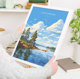 Lake Saimaa Travel Poster, Lake Saimaa Travel Print, Finland, Finland Art, Lake Saimaa Gift, Wall Art Print NQ Media Designs