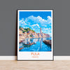 Pula Travel Print, Travel Poster of Pula, Croatia, Pula Art, Croatia Gift, Croatia Wall Art Print NQ Media Designs