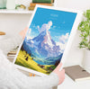 Eiger Travel Print, Travel Poster of Eiger, Switzerland, Eiger Art, Eiger Gift, Switzerland Wall Art Print