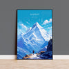 Everest Travel Print, Travel Poster of Everest, Himalayas, Everest Art, Everest Gift, Himalayas Wall Art Print NQ Media Designs