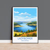 Ladybower Travel Print, Travel Poster of Ladybower, Ladybower Reservoir, Ladybower Art, Peak District Gift, Peak District Wall Art Print