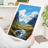 Glencoe Travel Poster, Travel Print of Glencoe, Highlands Gift, Scotland, Highlands Art, Glencoe Gift, Wall Art Print NQ Media Designs