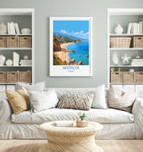 Antalya Travel Print, Travel Poster of Antalya, Turkey Poster, Antalya Gift, Antalya Art, Turkey Art NQ Media Designs