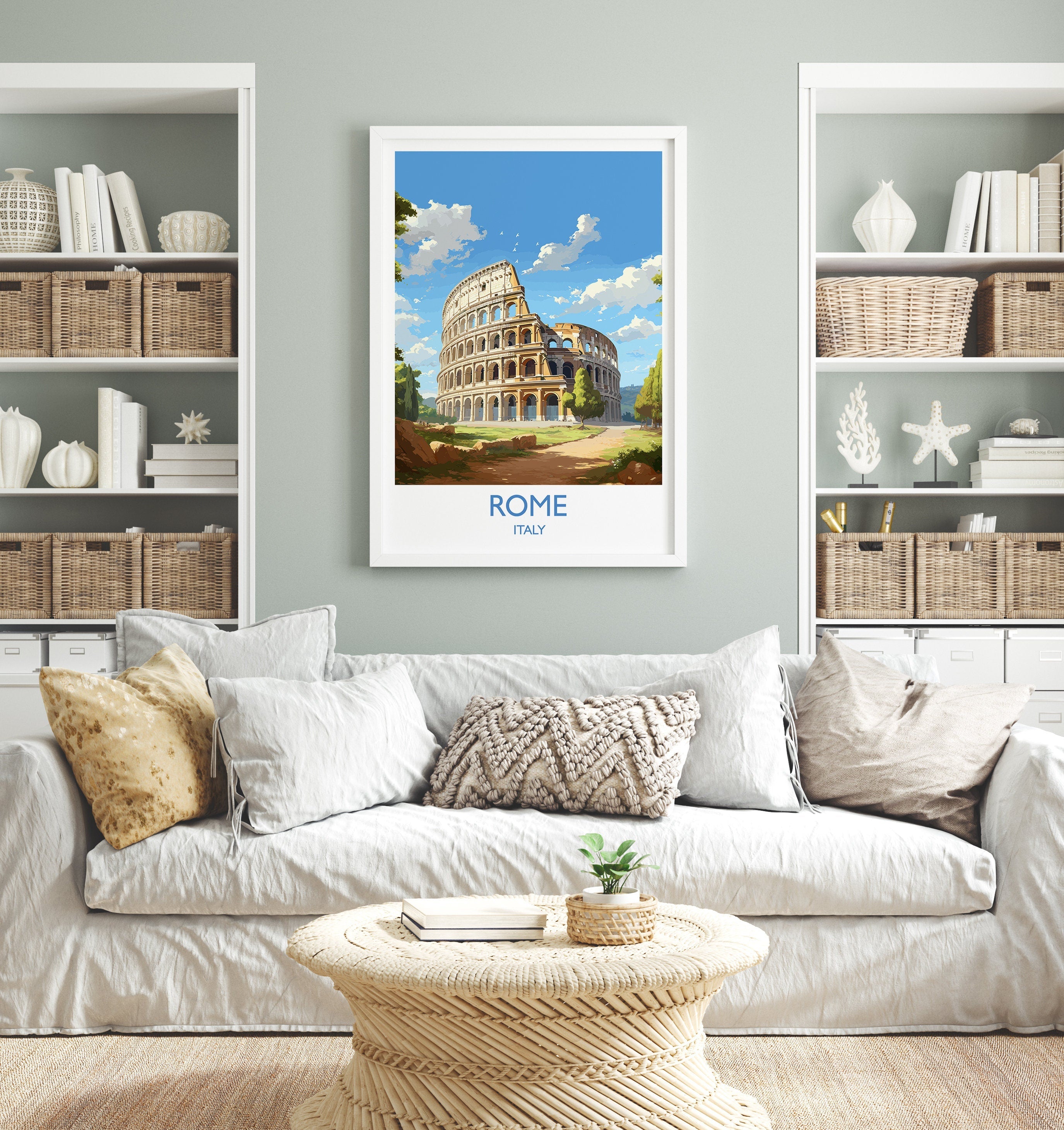 Rome Travel Print, Travel Poster of Rome, Italy Poster, Rome Gift, Rome Art, Italy Art NQ Media Designs
