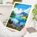 Buttermere Travel Print, Buttermere Travel Poster, England, Cumbria Art, Buttermere Gift, Lake District, Wall Art Print NQ Media Designs