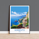 Sorrento Travel Print, Travel Poster of Sorrento, Italy Poster, Sorrento Gift, Sorrento Art, Italy Art Travel Gift NQ Media Designs