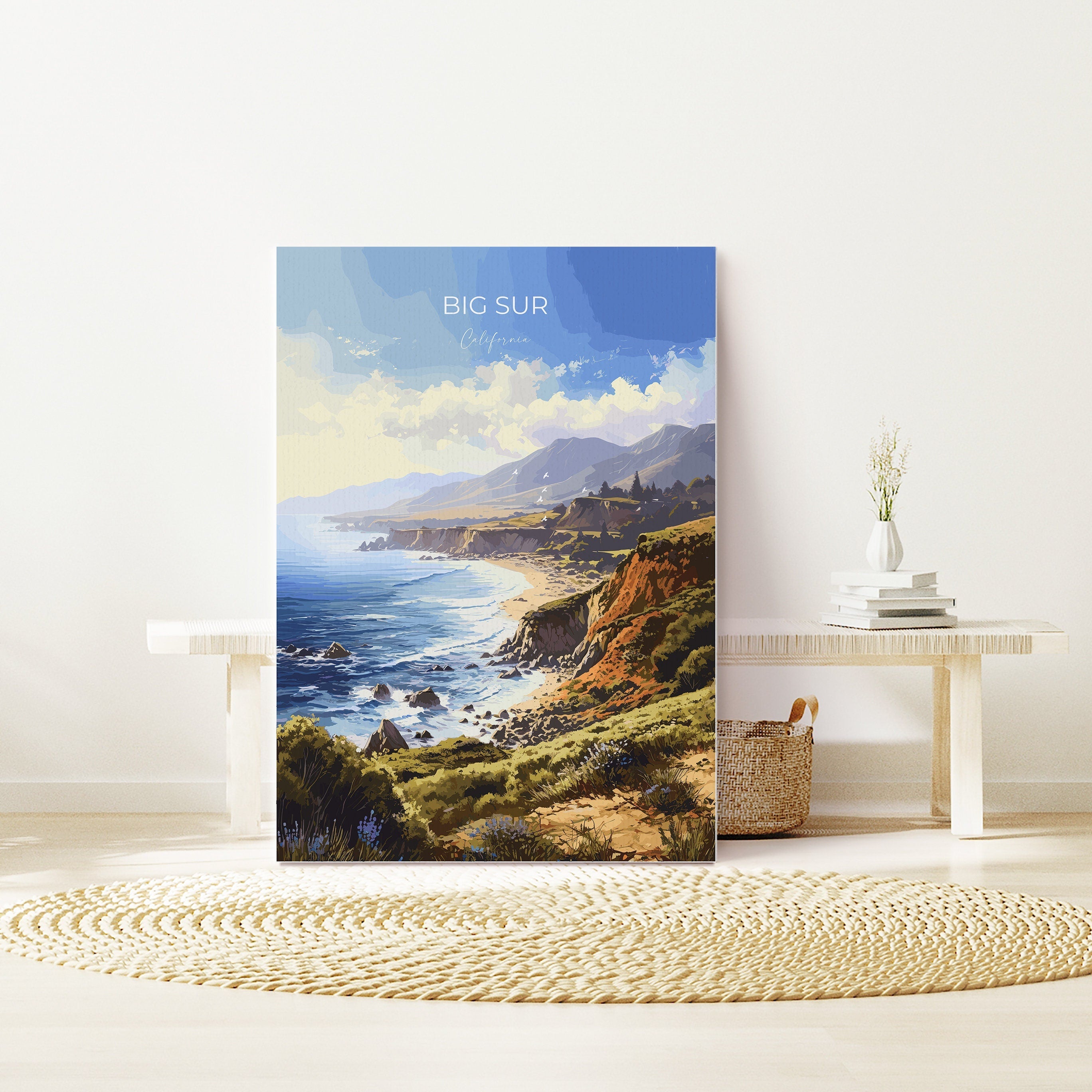 Big Sur Travel Print, Travel Poster of Big Sur, California, Big Sur Gift, USA Gift, Wall Art Print NQ Media Designs