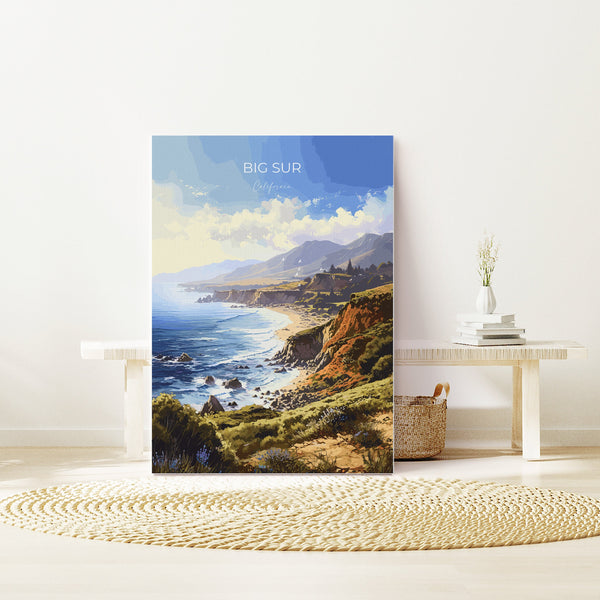 Big Sur Travel Print, Travel Poster of Big Sur, California, Big Sur Gift, USA Gift, Wall Art Print