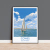 Cowes Travel Print, Travel Poster of Cowes, Cowes Gift, Cowes Art, Sailing Art, Isle of Wight Gift,