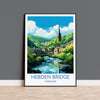 Hebden Bridge Travel Print, Travel Poster of Hebden Bridge, Hebden Bridge, Hebden Bridge Gift, Yorkshire Art, NQ Media Designs
