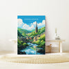 Hebden Bridge Travel Print, Travel Poster of Hebden Bridge, Hebden Bridge, Hebden Bridge Gift, Yorkshire Art,