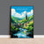 Hebden Bridge Travel Print, Travel Poster of Hebden Bridge, Hebden Bridge, Hebden Bridge Gift, Yorkshire Art,