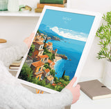 Sicily Travel Poster, Travel Print of Sicily , Italy Poster, Sicily Gift, Sicily Art, Italy Art NQ Media Designs