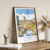 Hexham Travel Print, Travel Poster of Hexham, Northumberland, Hexham Gift, Northumberland Art,