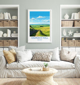 Hadrians Wall Travel Print, Travel Poster of Hadrians Wall , Northumberland, Hadrians Wall Gift, Northumberland Art, NQ Media Designs